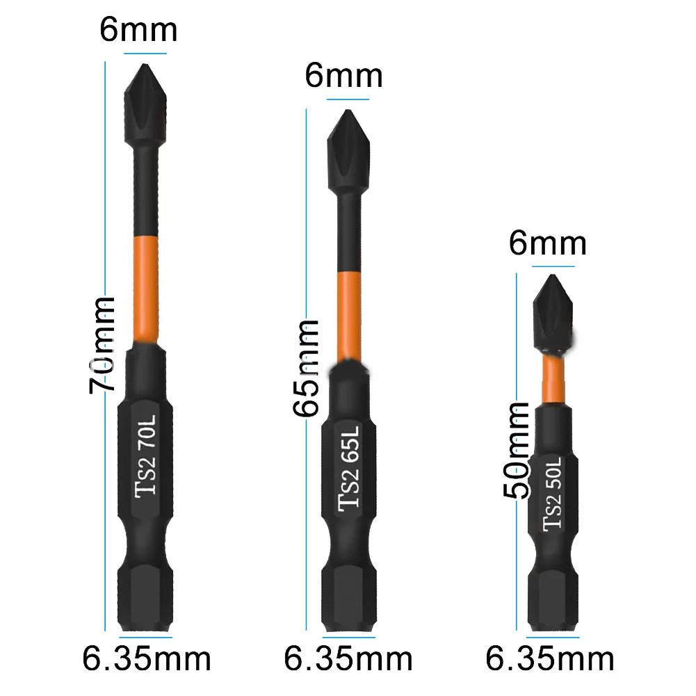 3pcs Magnetic Screwdriver Bit Cross Hand Drill Impact Screwdriver 50 65 70mm Strong Magnetic Impact Resistant Screwdriver
3pcs Magnetic Screwdriver Bit Cross Hand Drill Impact Screwdriver 50 65 70mm Strong Magnetic Impact Resistant Screwdriver