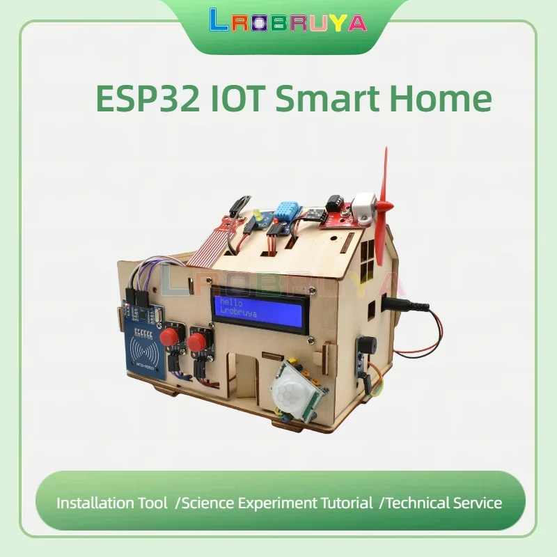 

Lrobruya умный дом IOT комплект с ESP32 плата с языком и микропипопотеном для Arduino ESP32 STEAM Smart House DIY электронная фотография