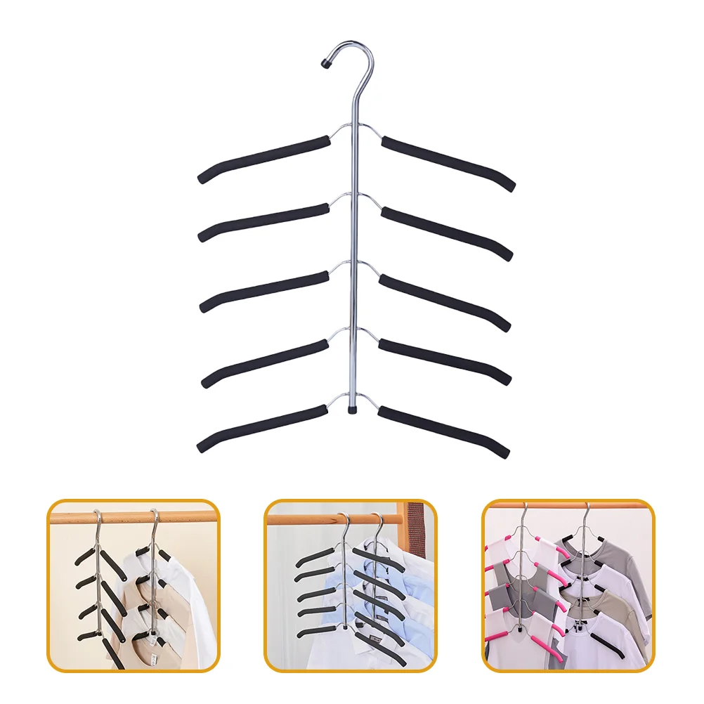 

2 Pcs Drying Rack Space Saving Hangers for Clothes Multi-layer Multilayer Foam Closet Organizer Coat