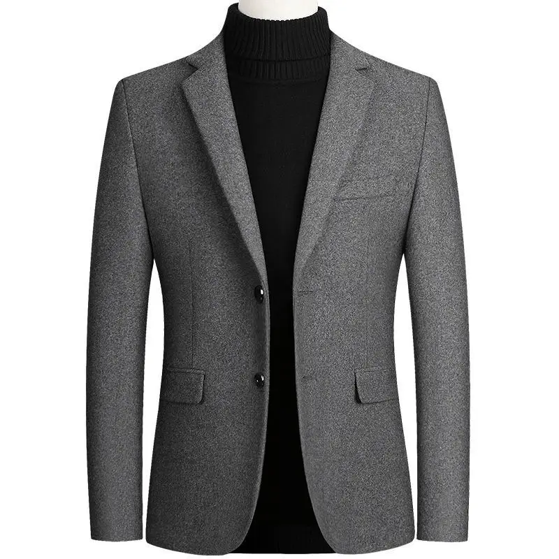 Men's jacket Autumn/Winter plush thickened wool Suit Jacket black Premium short trench coat Plus size
Men's jacket Autumn/Winter plush thickened wool Suit Jacket black Premium short trench coat Plus size