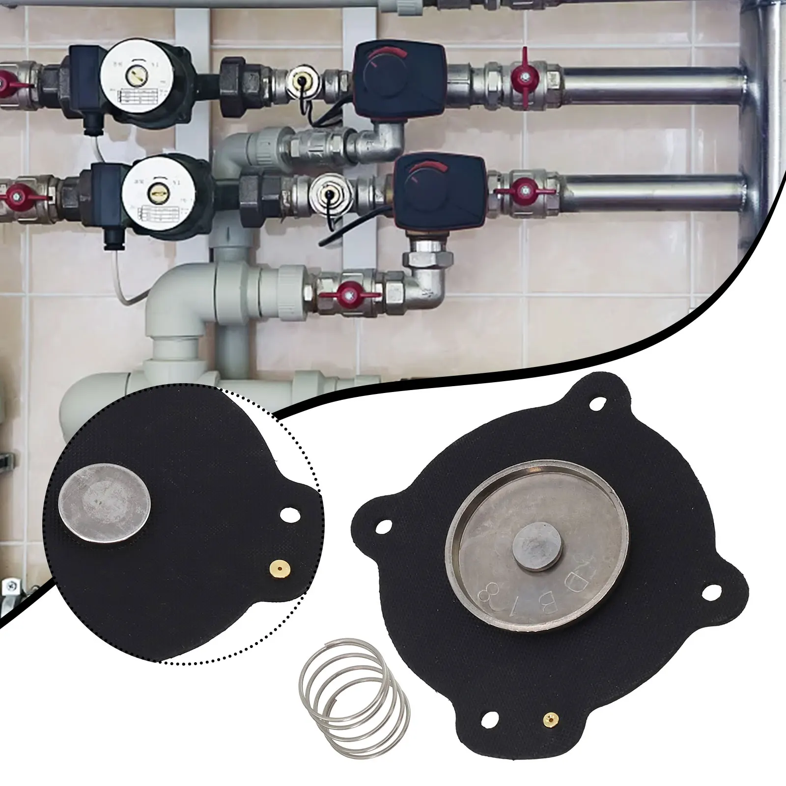 

Brand New Diaphragm Repair Kit Pneumatic 1 Pc For Mecair VNP208/VEM208 Mecair Pulse Valve Diaphragm Nitrile Buna