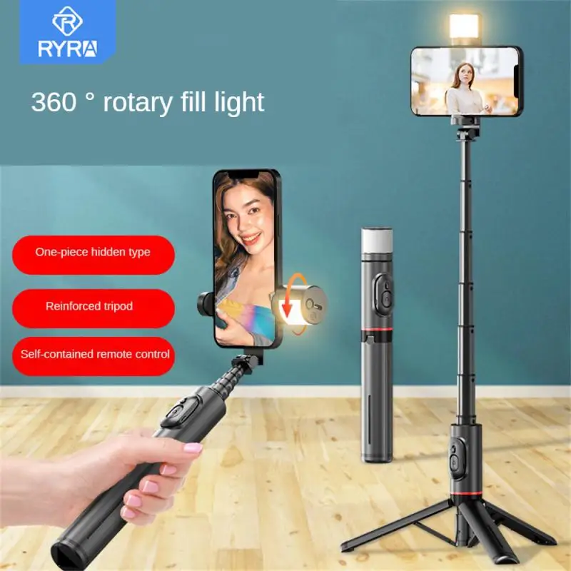 RYRA Portable Wireless Bluetooth Phone Rotatable Foldable Telescopic Selfie Stick Tripod With Fill Light For Huawei IPhone Xiaom
RYRA Portable Wireless Bluetooth Phone Rotatable Foldable Telescopic Selfie Stick Tripod With Fill Light For Huawei IPhone Xiaom