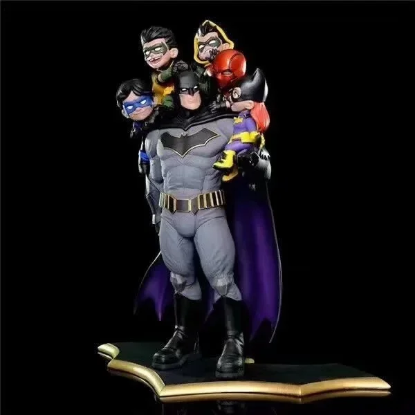 

Новая Подлинная 35 см Лига Справедливости Бэтмен Робин семейная фотосцена модель руки Модель Лиги охватывающая забавная игрушка Рождественский подарок для детей