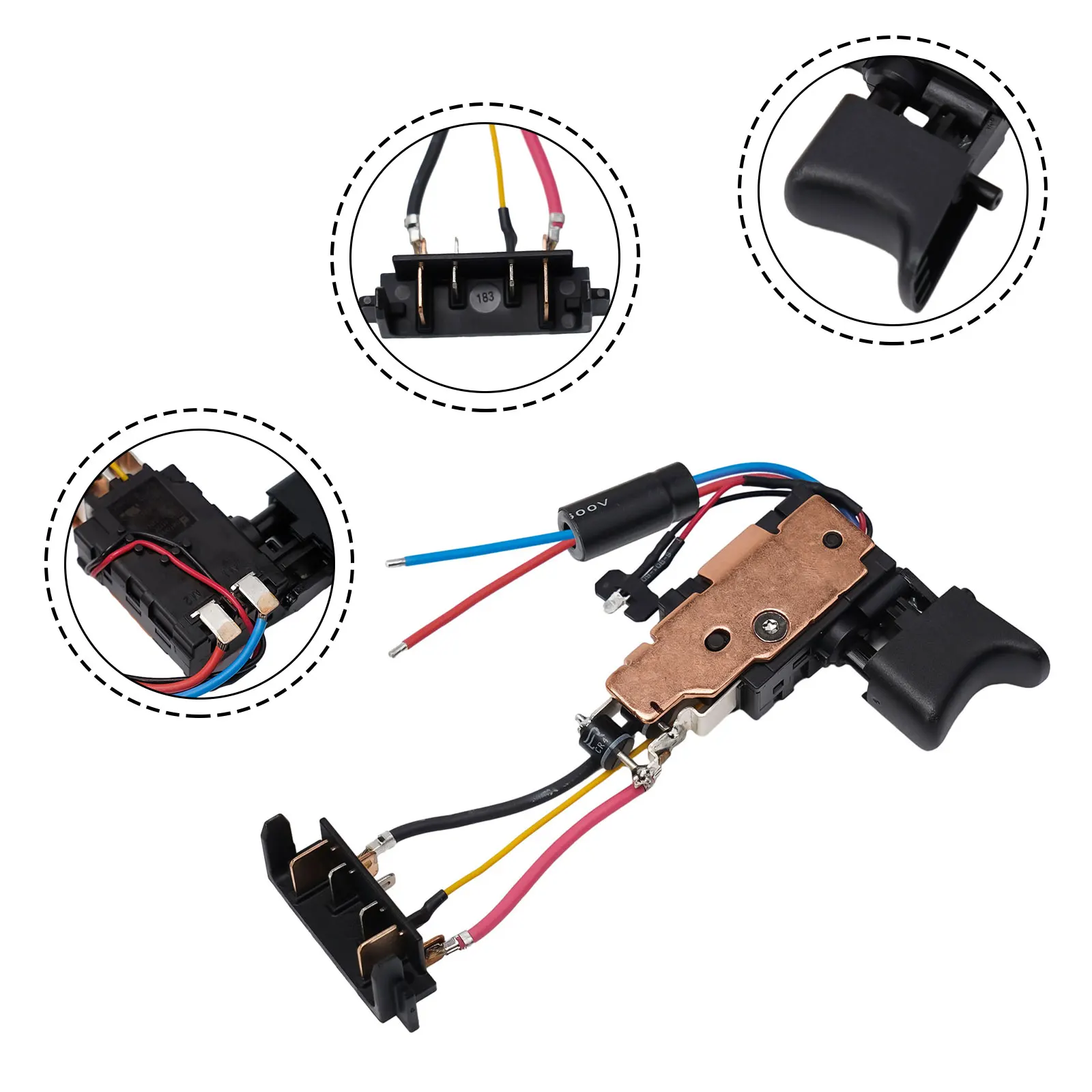 Switch N335379 Drill Trigger Switch Drill Trigger Switch 20 V Exquisite N279942 N337101 Power Tool Accessories
Switch N335379 Drill Trigger Switch Drill Trigger Switch 20 V Exquisite N279942 N337101 Power Tool Accessories