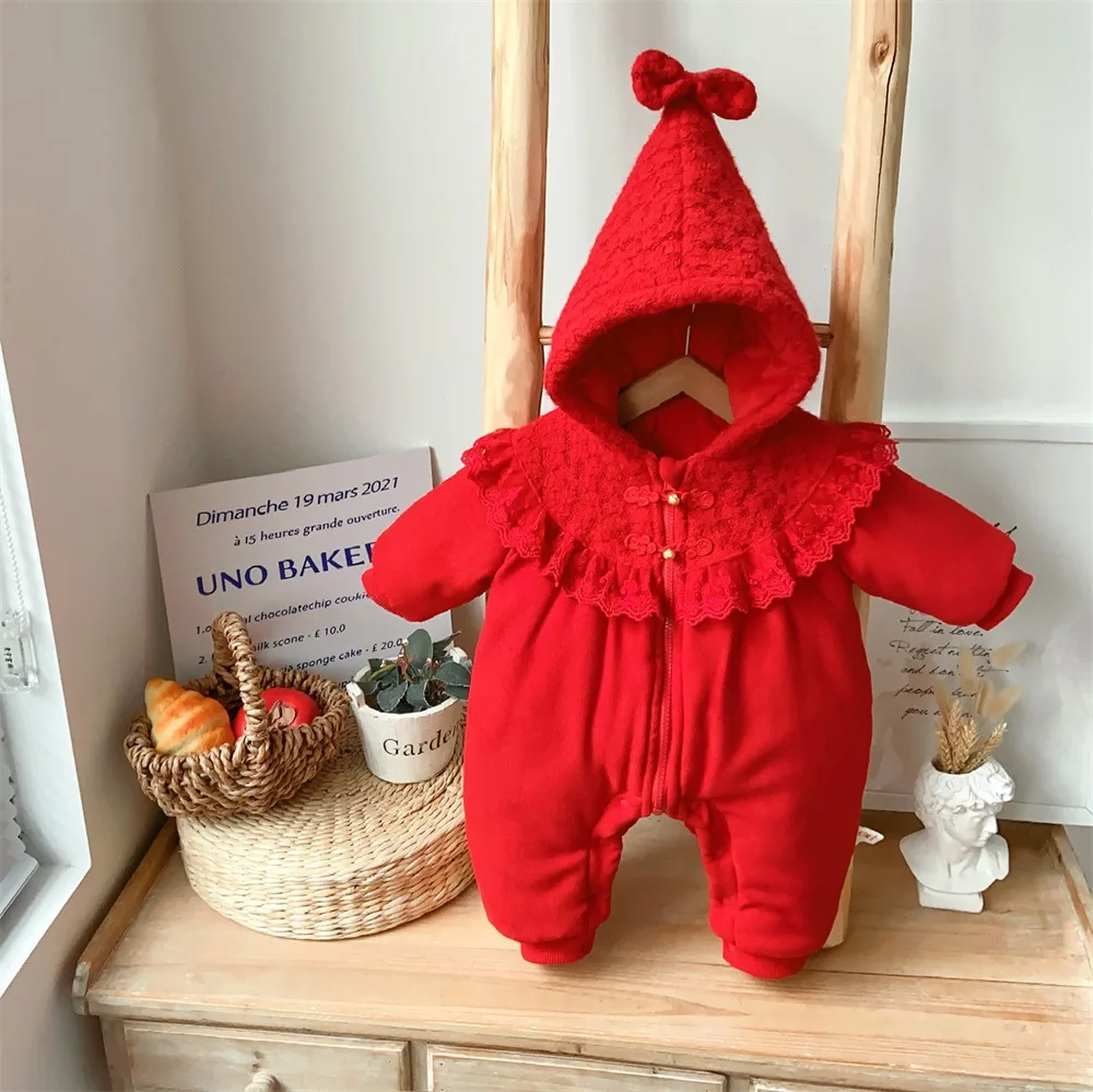 Jenny&Dave Baby New Year costume, baby long sleeved plush padded crawling suit, Chinese style baby girl jumpsuit, thickened warm
Jenny&Dave Baby New Year costume, baby long sleeved plush padded crawling suit, Chinese style baby girl jumpsuit, thickened warm
