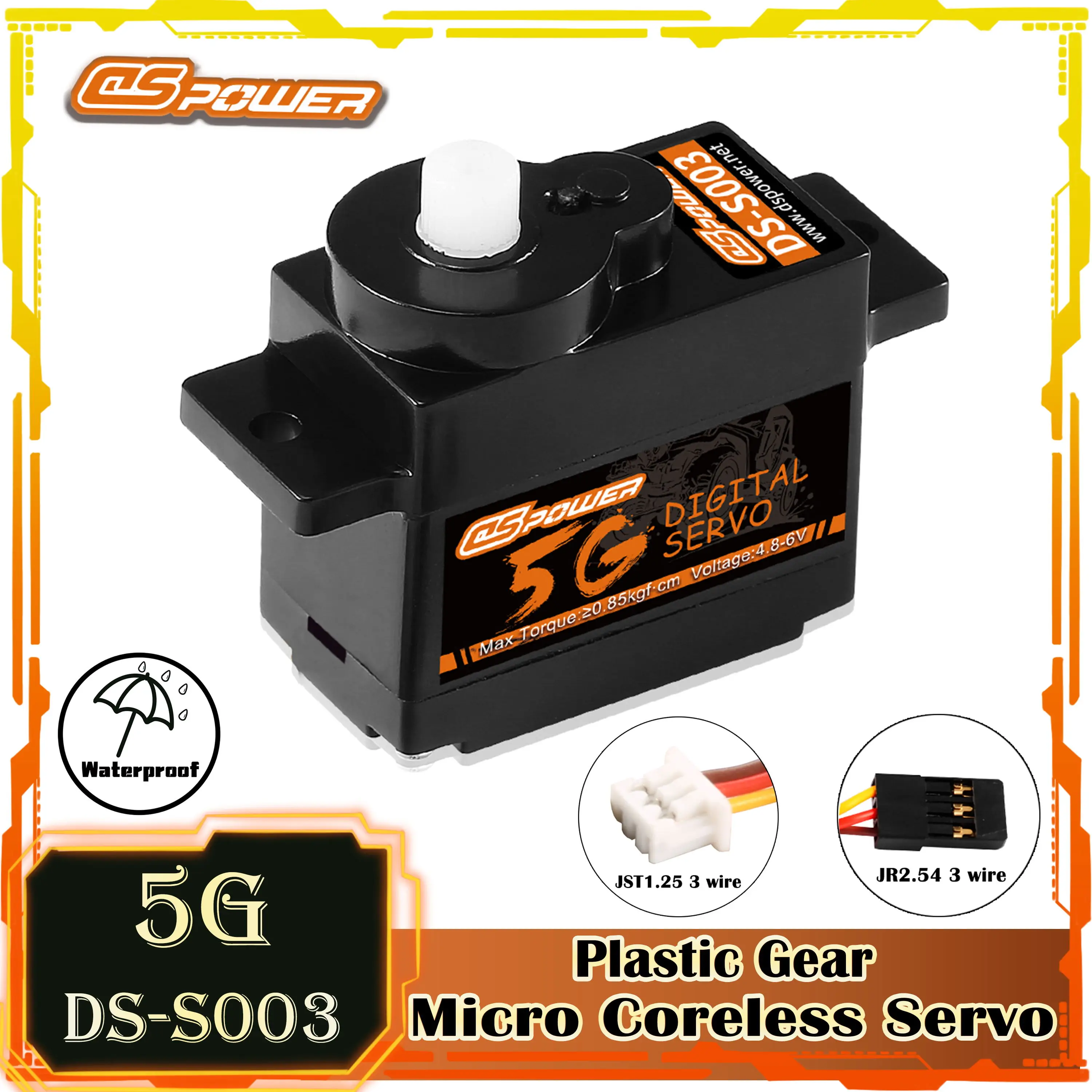 

DSPOWER 5g Plastic Gear Micro Digital Coreless Servo Mini for 1/28 RC Car WLtoys K969 K989 K999 Q Airplane Fix Wing Robot Boat