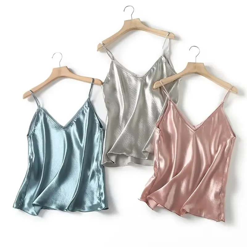 Women's 2023 Fashion New Casual Multi-color Silk Touch Suspender Vest Retro Backless Thin Shoulder Strap Female Camis Chic Top
Women's 2023 Fashion New Casual Multi-color Silk Touch Suspender Vest Retro Backless Thin Shoulder Strap Female Camis Chic Top