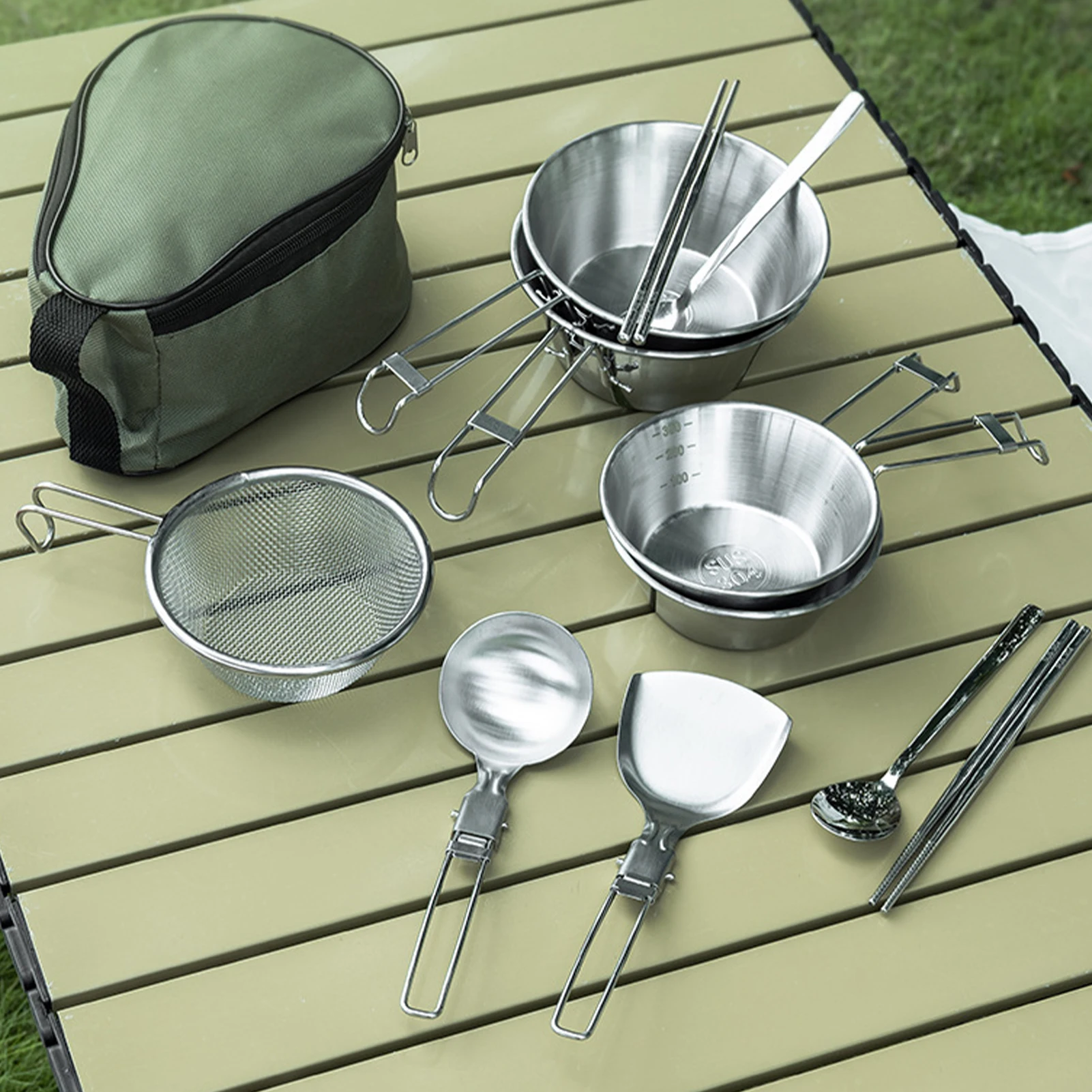 11pcs Camping Cookware Set Stainless Steel Camping Cooking Kit Frying Pan Bowl Mountaineering Picnic Combination Pot Cookware
11pcs Camping Cookware Set Stainless Steel Camping Cooking Kit Frying Pan Bowl Mountaineering Picnic Combination Pot Cookware