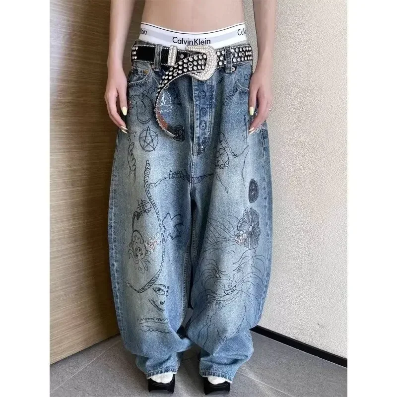 Putting Wide -leg Pants, Old -fashioned High -waisted Thin Boyfriend Jeans Y2k Hip -hop Aesthetic Street Clothing Denim Bottom
Putting Wide -leg Pants, Old -fashioned High -waisted Thin Boyfriend Jeans Y2k Hip -hop Aesthetic Street Clothing Denim Bottom