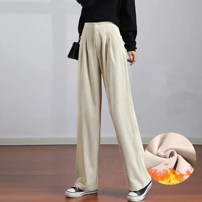 Rimocy Autumn Winter Corduroy Pants Women 2023 Casual High Waist Warm Velvet Trousers Woman Pink Straight Wide Leg Pants Female
Rimocy Autumn Winter Corduroy Pants Women 2023 Casual High Waist Warm Velvet Trousers Woman Pink Straight Wide Leg Pants Female