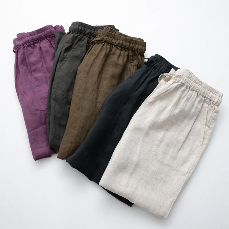 Thin Linen Leggings with a Length of 7/8, Cool and Bony Pure Linen Casual Pants, Summer Light and Thin Women's Pants, 22599
Thin Linen Leggings with a Length of 7/8, Cool and Bony Pure Linen Casual Pants, Summer Light and Thin Women's Pants, 22599