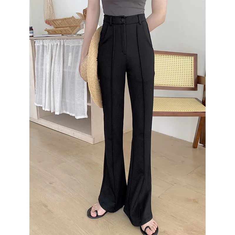 High Quality Black Flare Pants for Women Trousers Korean Style Casual Office Lady High Waist Long Bell Bottom Pants
High Quality Black Flare Pants for Women Trousers Korean Style Casual Office Lady High Waist Long Bell Bottom Pants