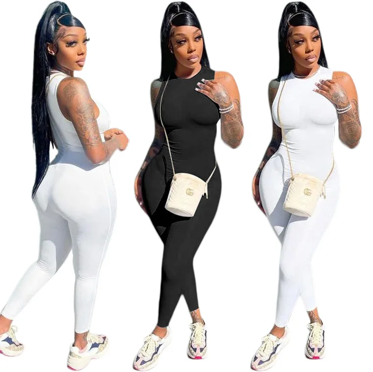 Summer Jumpsuites Woman Sleeveless Slim Activewear Casual Fitness Pencil Bodysuits Sexy Outfit Women Club Jumpsuit
Summer Jumpsuites Woman Sleeveless Slim Activewear Casual Fitness Pencil Bodysuits Sexy Outfit Women Club Jumpsuit
