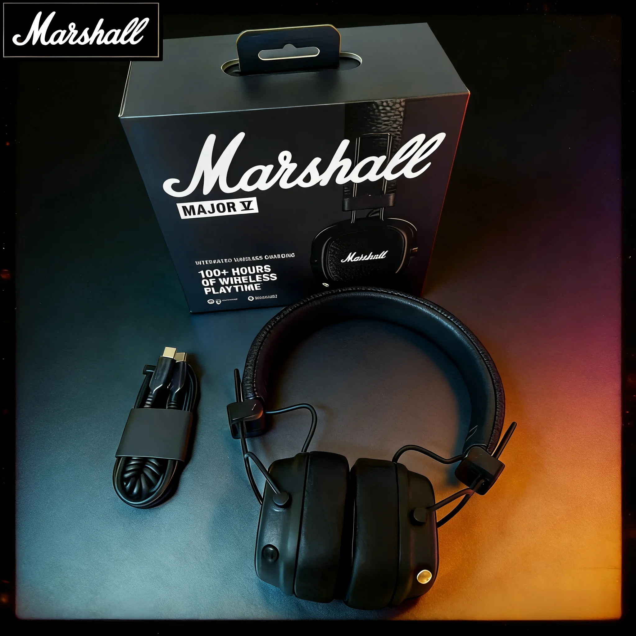 Marshall Major V 5 Wireless Bluetooth On-Ear Headphones Deep Bass Surround Sound Sport Gaming Video Headset with Microphone Marshall Major V 5 Wireless Bluetooth On-Ear Headphones Deep Bass Surround Sound Sport Gaming Video Headset with Microphone