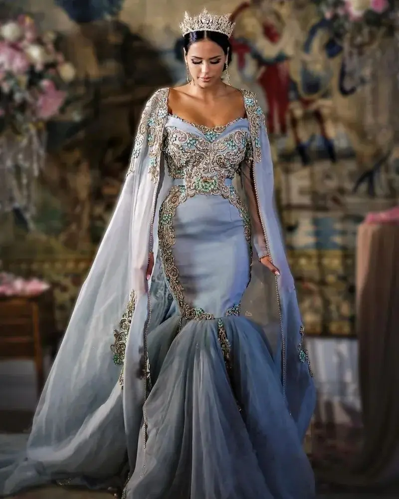 Lorencia Arab Dubai Mermaid Prom Dress With Cap Wedding Party Dresses Applique Beaded Sweetheart Vestidos De Fiesta Robe YPD10
Lorencia Arab Dubai Mermaid Prom Dress With Cap Wedding Party Dresses Applique Beaded Sweetheart Vestidos De Fiesta Robe YPD10