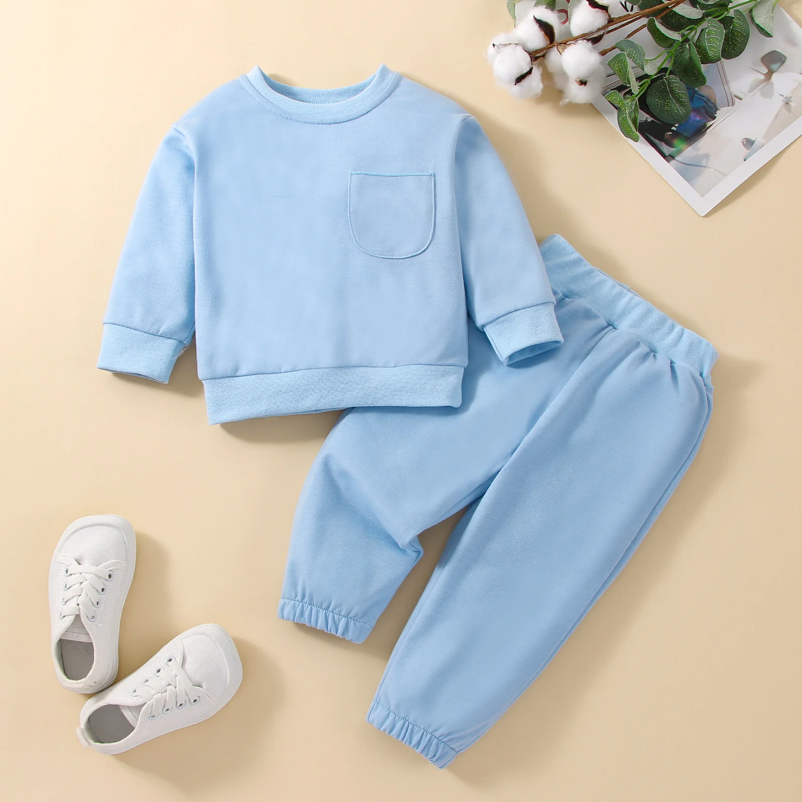 BeQeuewll Kids Boys Girls For Fall Clothes Solid Color Long Sleeve Sweatshirt Tops and Elastic Casual Pants Outfits
BeQeuewll Kids Boys Girls For Fall Clothes Solid Color Long Sleeve Sweatshirt Tops and Elastic Casual Pants Outfits