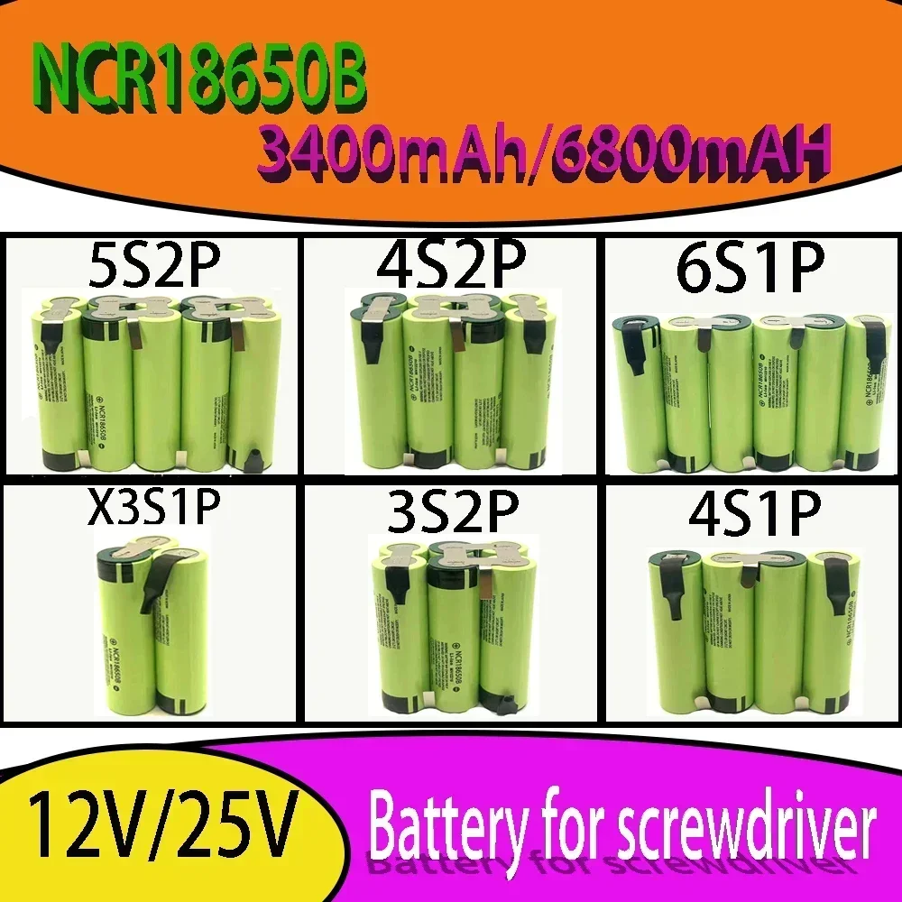 Lithium battery 18650, 12-25V, US18650 34B (3400-6800mAh), 30A, suitable for 18V screwdriver
Lithium battery 18650, 12-25V, US18650 34B (3400-6800mAh), 30A, suitable for 18V screwdriver