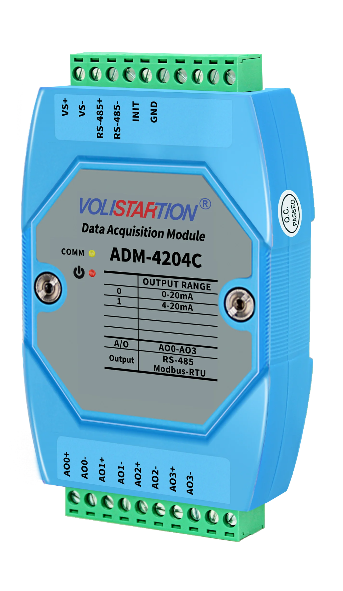 

4 Channel Differential Analog Module ADM-4204 with RS485 Support Modbus RTU Dual Watchdog