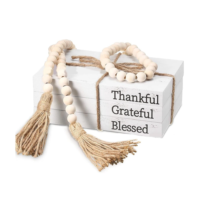 1 Piece White Faux Books For Decor Farmhouse Book Decor Stacked Display Books With Wooden Beads Home Decor Wood
1 Piece White Faux Books For Decor Farmhouse Book Decor Stacked Display Books With Wooden Beads Home Decor Wood