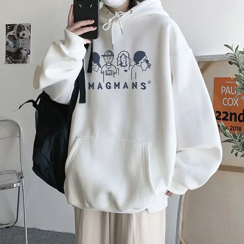 Korean version retro trend personalized printed hooded sweater with loose fitting design for men and women casual long sleeved
Korean version retro trend personalized printed hooded sweater with loose fitting design for men and women casual long sleeved