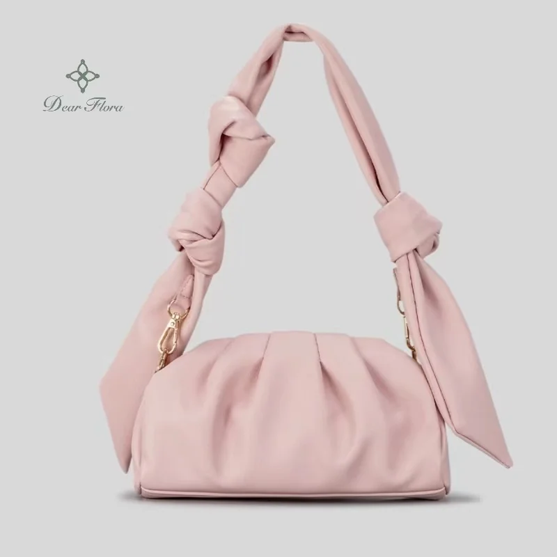 

Women's New Luxury Soft Pleated Cloud Underarm Bag Solid Color Versatile Hobos Handbag Fashion Portable Shoulder Crossbody Bags