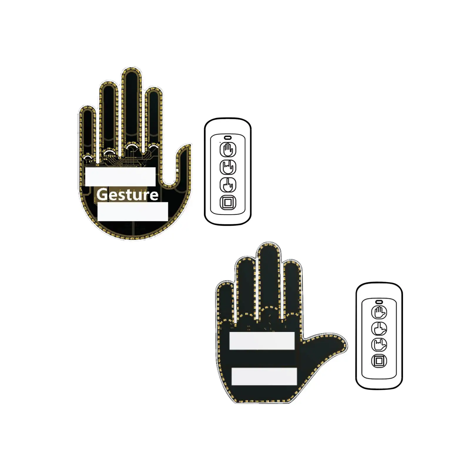 

Finger Light for Car Window Back Window Sign Cool with Remote Fun to Express Yourself Car Gesture Light for Lady Adults