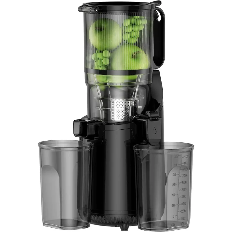 

Cold Press Juicer, Amumu Slow Masticating Machines with 5.3" Extra Large Feed Chute Fit Whole Fruits & Vegetables Easy Clean