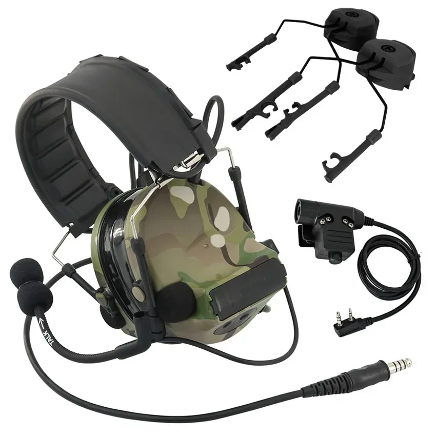 

Тактическая гарнитура COMTAC II, съемная повязка на голову, Защита слуха, электронные наушники, рация, наушники для страйкбола, стрельбы