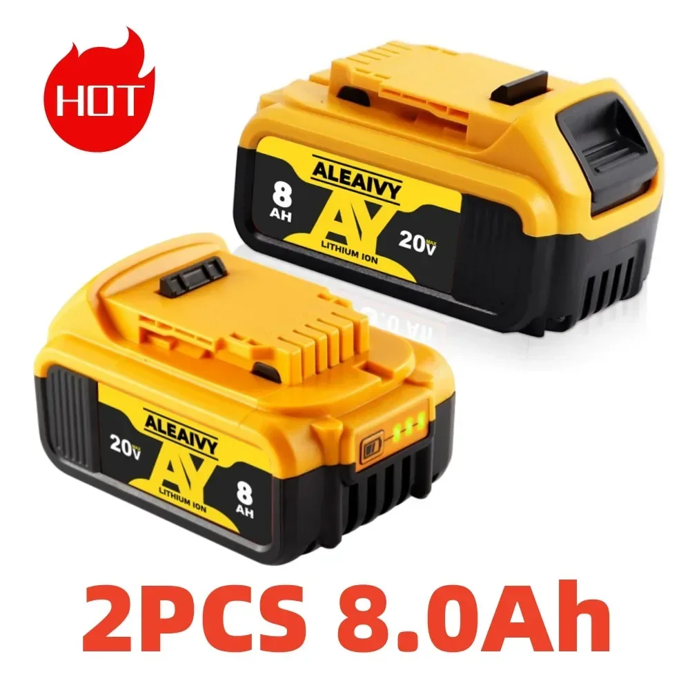 

Genuine for DeWalt DCB205 DCB201 DCB203 Power Tool Batteries 18V/20 Volt MAX 6.0Ah 8.0Ah DCB200 Replacement Li-ion Battery