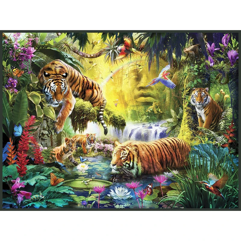 5D DIY Full Diamond Painting Tiger Paradise Forest Waterfalls Animals Diamond Mosaic Rhinestone Diamond Embroidery Cartoon Gift
5D DIY Full Diamond Painting Tiger Paradise Forest Waterfalls Animals Diamond Mosaic Rhinestone Diamond Embroidery Cartoon Gift