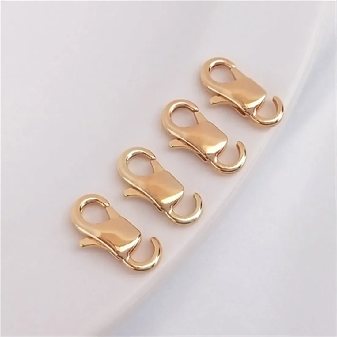 

14K Gold-plated Korean-made Open Lobster Buckle Fishtail Spring Buckle Diy Bracelet Necklace Ending Connection Buckle Accessorie