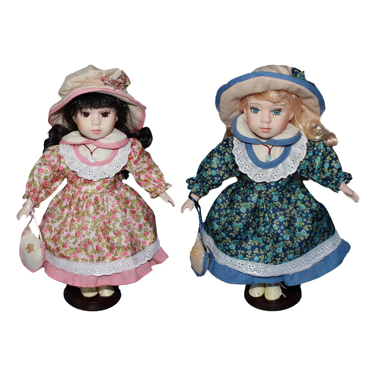 

30cm Elegant Ceramic Doll People Model Miniature Porcelain People Standing Girl Doll for Ornament Gift Birthday Decoration Girls