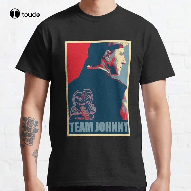 

Team Johnny Cobra Kai Johnny Lawrence Karate Kid Eagle Fang Karate Classic T-Shirt Cotton Tee Shirt Unisex Fashion Tshirt Summer