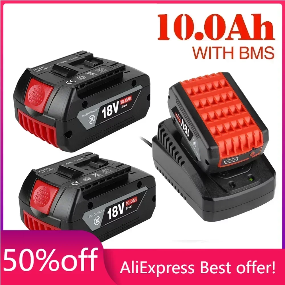 NEW 18V 10Ah Rechargeable Li-ion Battery For Bosch 18V Power tool Backup 10000mah Portable Replacement BAT609 Indicator light
NEW 18V 10Ah Rechargeable Li-ion Battery For Bosch 18V Power tool Backup 10000mah Portable Replacement BAT609 Indicator light