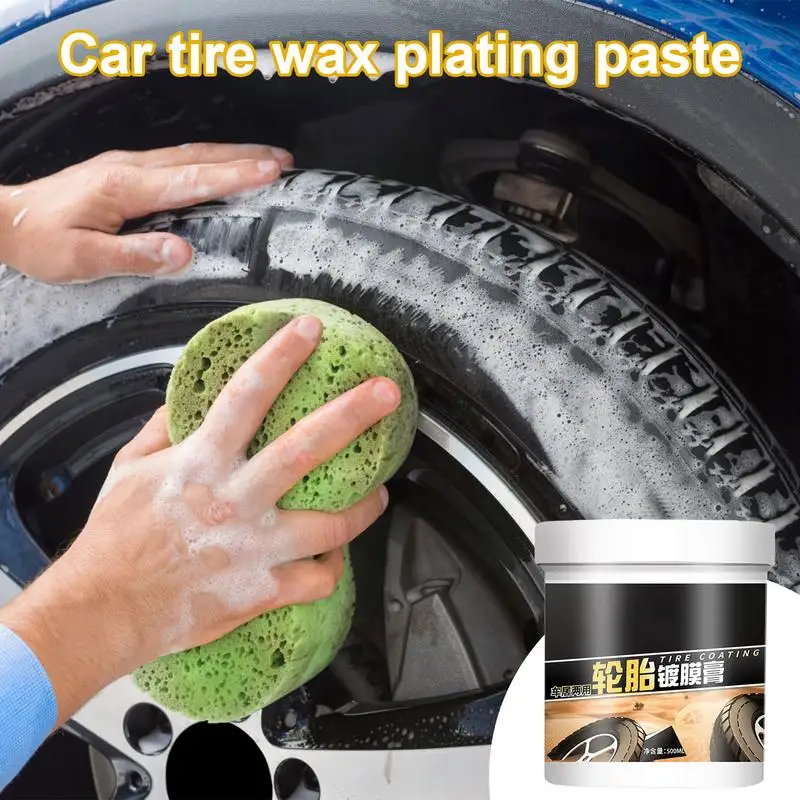 

500ml Restore Your Tires Luster with Long-Lasting Tire Wheel Cleaner Glazing Wheel Wax Rim Shine Solid Tire Coating Paste