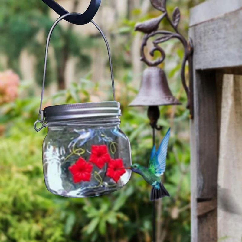 1Pack Mason Jar Bird Feeder With Flower Feeding Ports For Outdoor Hanging Yard Garden Decoration
1Pack Mason Jar Bird Feeder With Flower Feeding Ports For Outdoor Hanging Yard Garden Decoration
