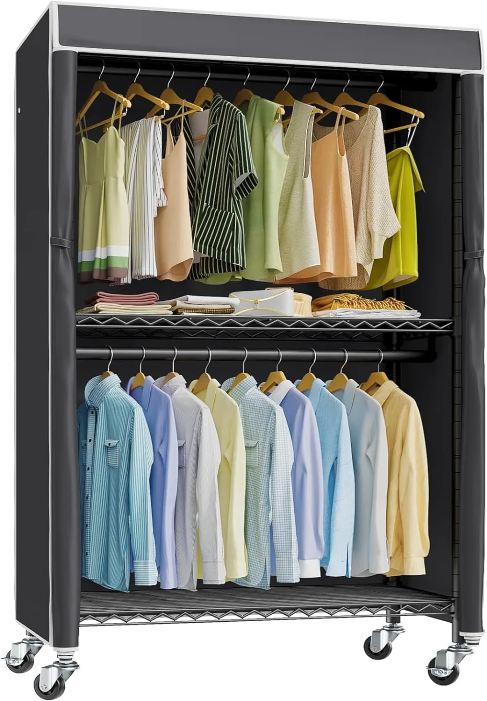 VIPEK V12C Heavy Duty Rolling Garment Rack with Cover Clothing Rack for Hanging Clothes Portable Closets with Adjustable
VIPEK V12C Heavy Duty Rolling Garment Rack with Cover Clothing Rack for Hanging Clothes Portable Closets with Adjustable