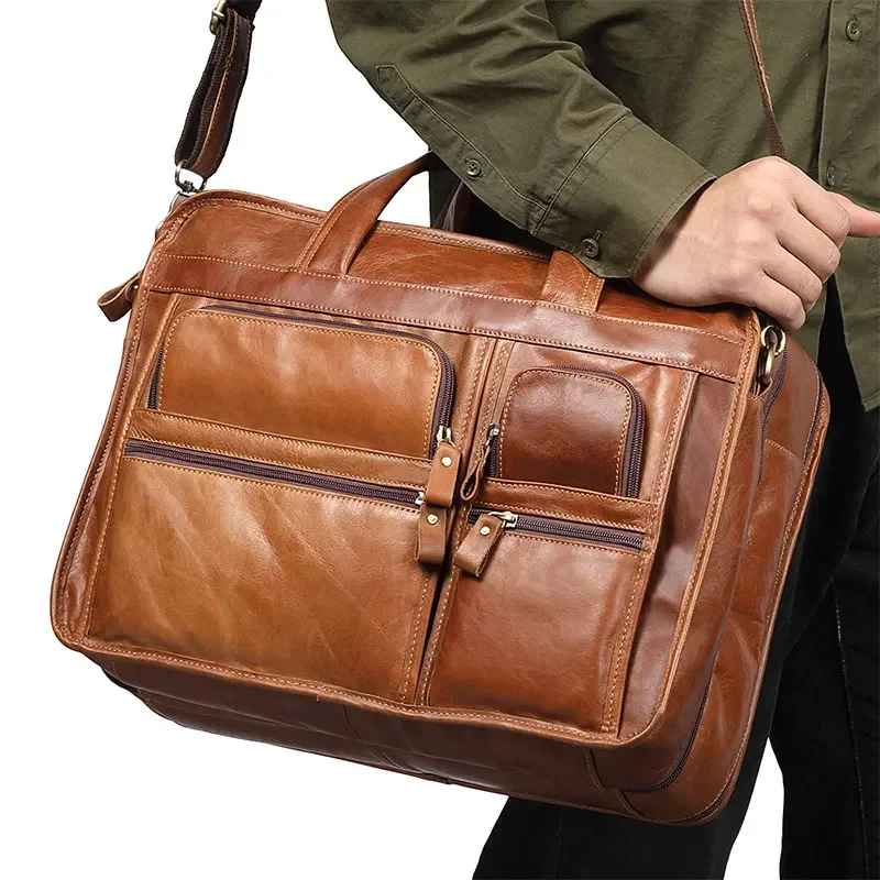 Men's Business Travel Messenger Bag Leather Men's Handbag Large Capacity Office Leather Shoulder Bag Laptop Handbag
Men's Business Travel Messenger Bag Leather Men's Handbag Large Capacity Office Leather Shoulder Bag Laptop Handbag