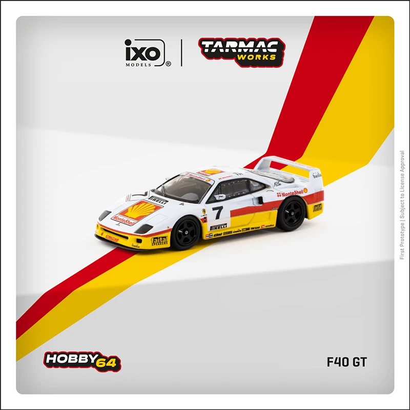 

TW In Stock 1:64 F40 GT SHELL ItalianGT Championship Diecast Diorama Car Model Collection Miniature Toys Tarmac Works