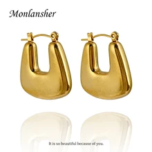 Monlansher Minimalist Chunky Geometric U Hoop Earrings for Women Gold Color Stainless Steel Huggie Earrings Party Jewelry Gifts
Monlansher Minimalist Chunky Geometric U Hoop Earrings for Women Gold Color Stainless Steel Huggie Earrings Party Jewelry Gifts