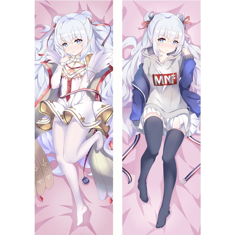 

Full Size Dakimakura Mnf Le Malin Azur Lane Double Sided Print Anime Hug Body Throw Pillow Cover Uncensored Double-Side