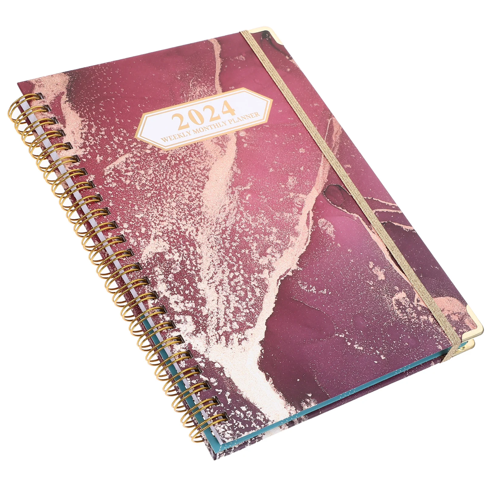 

2024 Planner Jan-Dec 2024 Weekly & Monthly Planner Calendar Tabs English Planner Notebook Twin-Wire Binding Spiral Planner