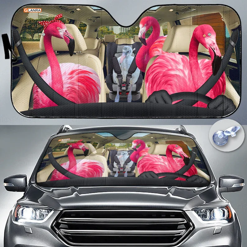 

Flamingo Car Sunshade, Couple Gift, Auto Sun Shade, Car Sun Protector, Flamingo Sunshade, Flamingo Gifts, Auto Sun Shade