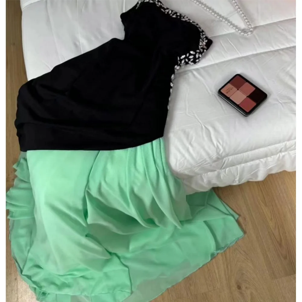 Женское элегантное и красивое роскошное платье Muloong без бретелек со шлейфом для выпускного вечера 
Женское элегантное и красивое роскошное платье Muloong без бретелек со шлейфом для выпускного вечера