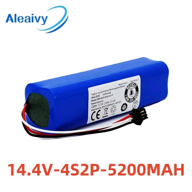 14.4V 5200mAh Li ion Battery Rechargeable Battery Pack for Xiaomi Viomi S9 ROIDMI EVE PLUS Robotic Vacuum Cleaner Accessories
14.4V 5200mAh Li ion Battery Rechargeable Battery Pack for Xiaomi Viomi S9 ROIDMI EVE PLUS Robotic Vacuum Cleaner Accessories