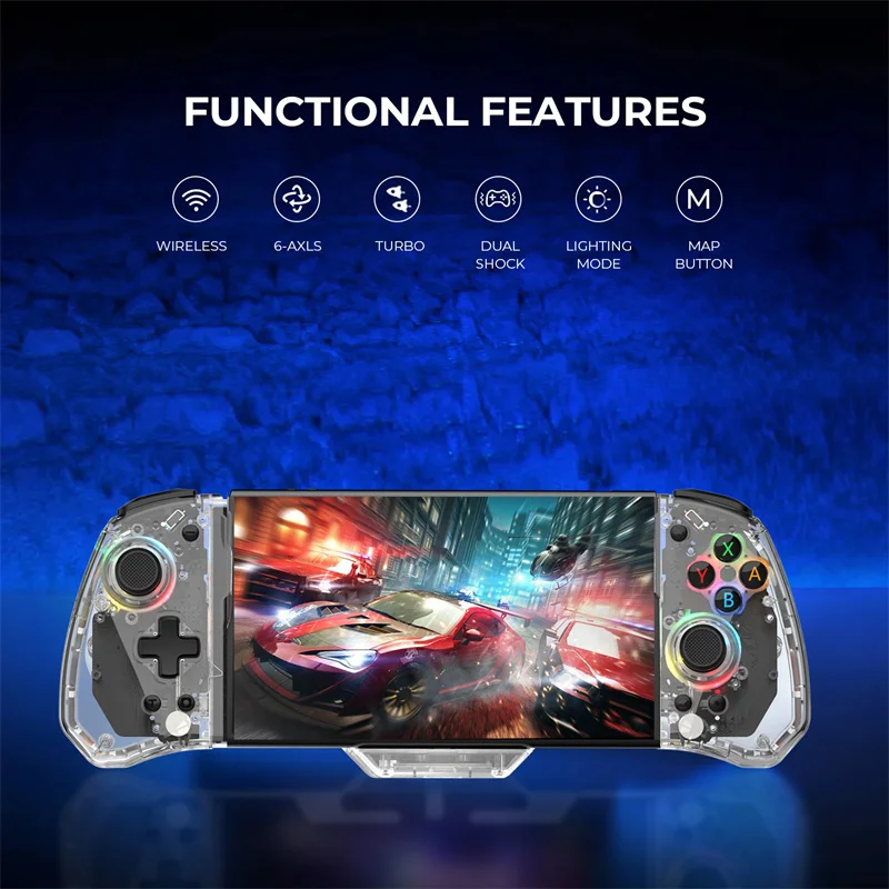 

LinYuvo KS44 Pro Controller for Nintendo Switch Gamepad Controller 6-Axis Gyro Design Wired Handheld Metal Joystick Double Motor