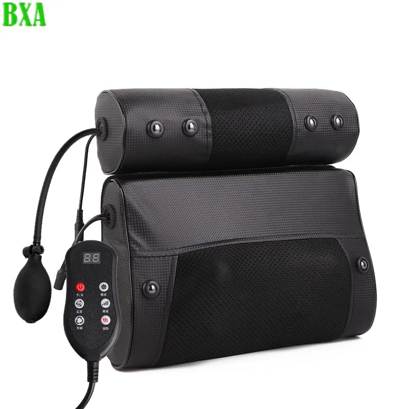 

New Electric Neck Relaxation Head Massage Pillow Back Heating Kneading Infrared Therapy Shiatsu Ab Pillow Massager - Black