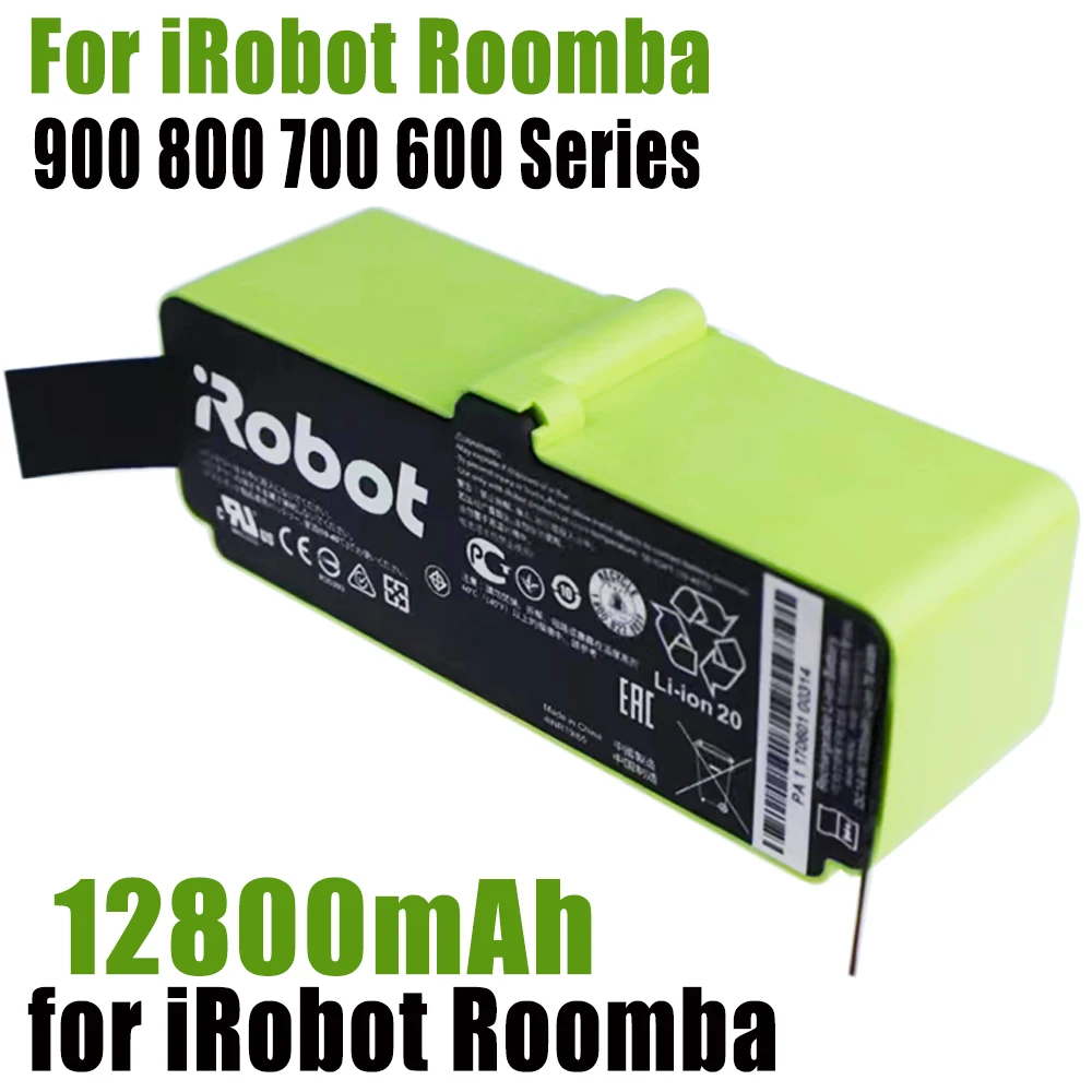14.4V 6500mAh Li Ion Battery for iRobot Roomba Cleaner 900 800 700 600 Series 960 980 981 965 895 890 860 695 692 690 680 675
14.4V 6500mAh Li Ion Battery for iRobot Roomba Cleaner 900 800 700 600 Series 960 980 981 965 895 890 860 695 692 690 680 675