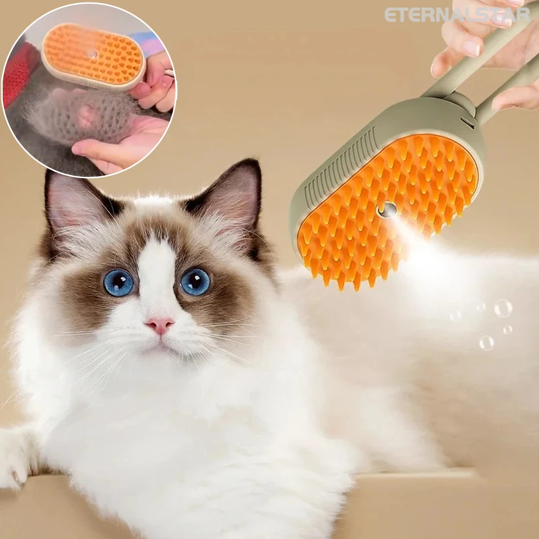 Pet Steam Brush Electric Spray Cat Hair Brush 3 in1 Dog Steamer Brush for Massage Hair Removal Grooming Supplies Pet Accessories
Pet Steam Brush Electric Spray Cat Hair Brush 3 in1 Dog Steamer Brush for Massage Hair Removal Grooming Supplies Pet Accessories