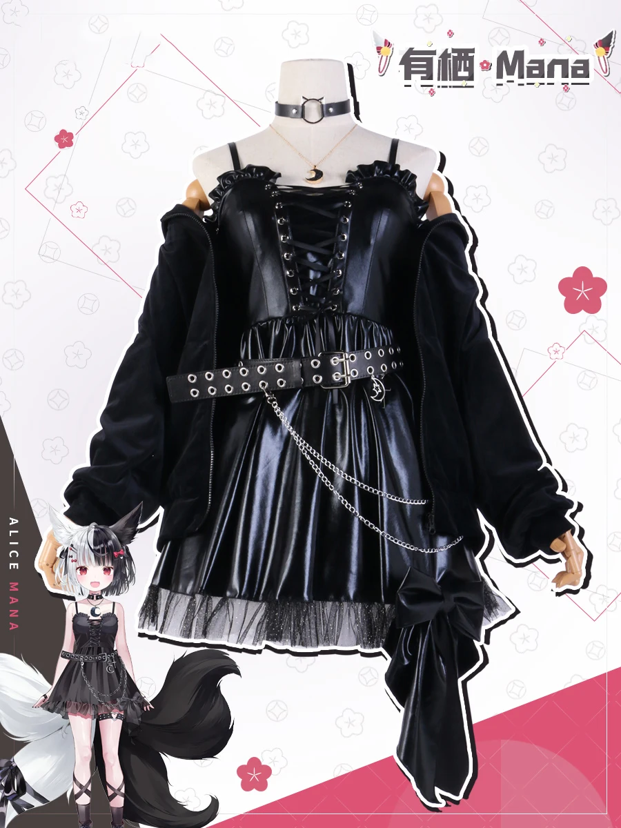 COSLEE Vtuber Nijisanji Mana Cosplay Costume Black Daily Party Uniform Dress Halloween Outfit Role Play Clothing XS-XL New
COSLEE Vtuber Nijisanji Mana Cosplay Costume Black Daily Party Uniform Dress Halloween Outfit Role Play Clothing XS-XL New